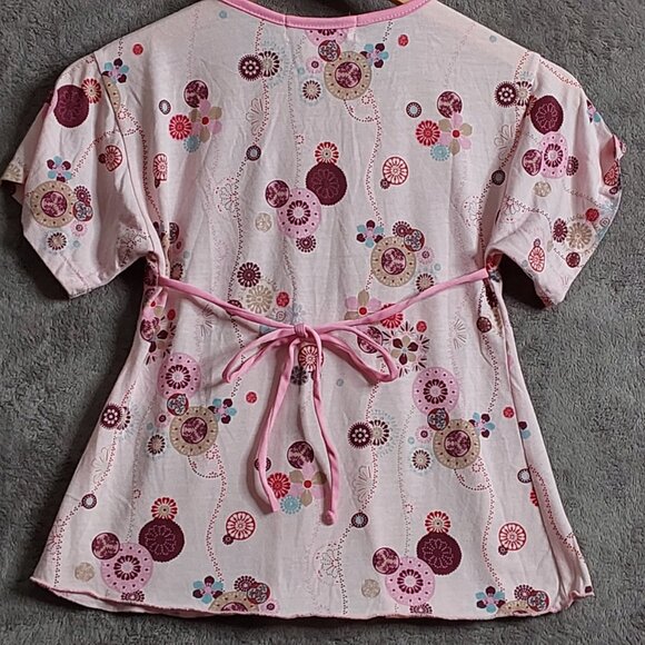 Vintage LA Movers Pink Short Sleeve Baby Doll Top Girl's Size 10/12 - Picture 4 of 5